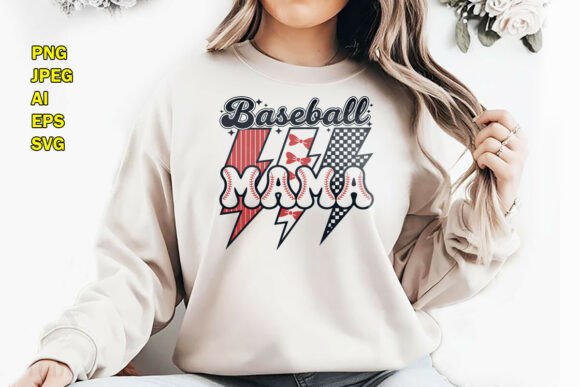 Baseball Mama Lightning Bolt T-Shirt PNG Review