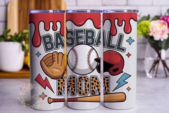 Baseball Mom Leopard 20oz Tumbler Wrap