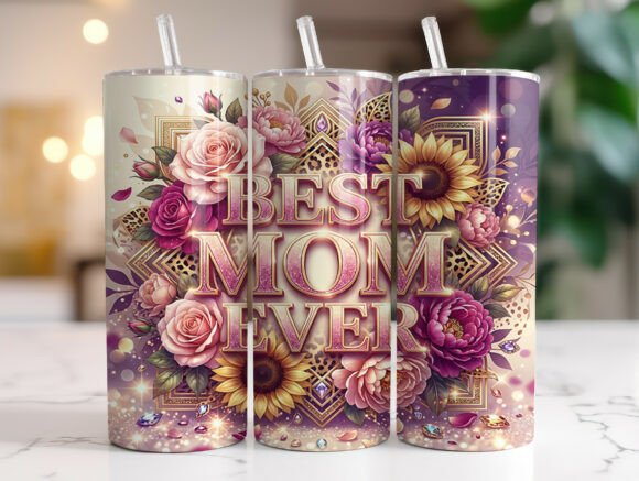 Best Mom Ever Floral Leopard Tumbler PNG Review