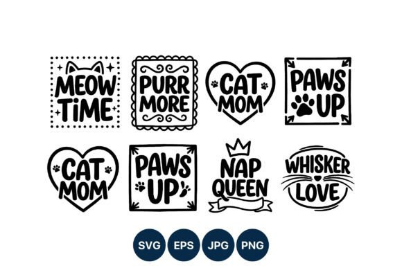 Cat Themed Black and White Lettering Set Review