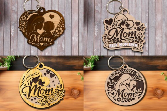 Laser Cut Mother Day Keychain SVG Bundle Review