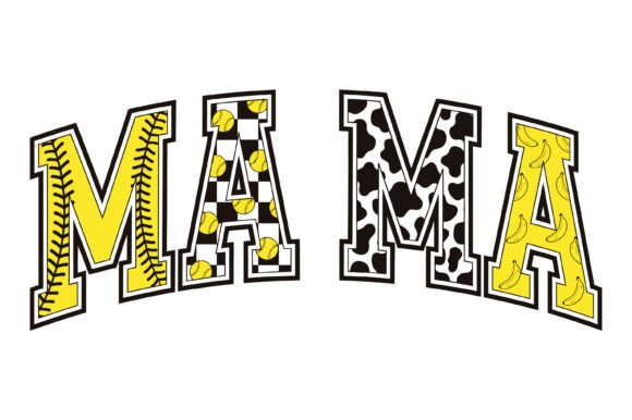 Mama Mixed Pattern Typography Design Review