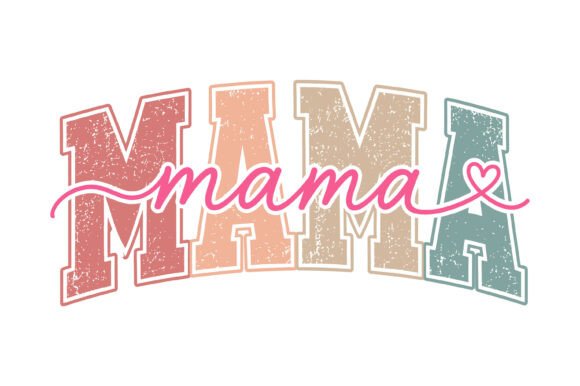 Mama Retro Pastel Distressed Typography Review