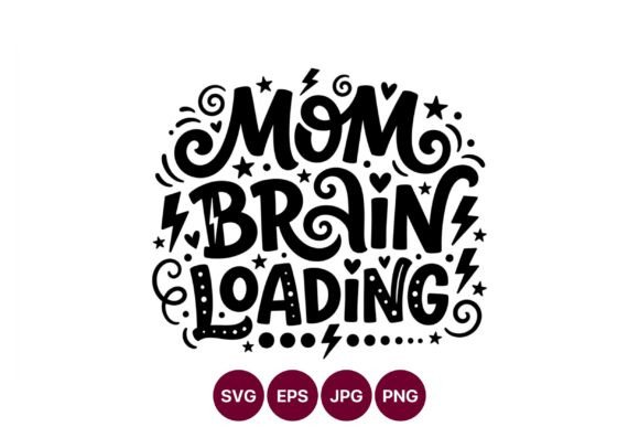 Mom Brain Loading: A Playful Embroidery Design