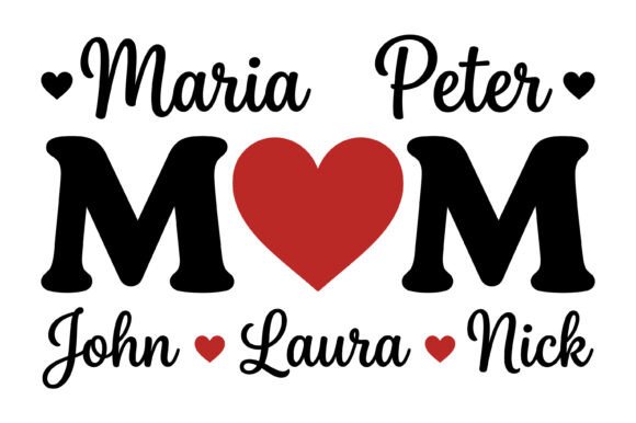 Mom Heart Family Names Design: An Embroidery Review