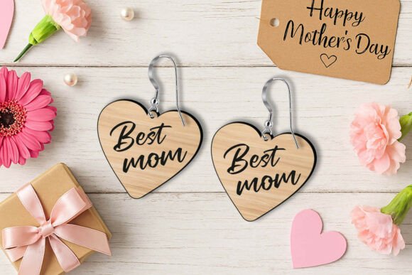 Mother's Day Earrings Gift SVG Laser Mom Review