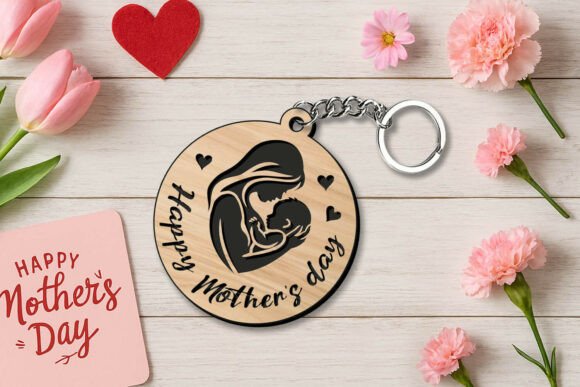 Mother s Day Keychain Gift SVG Laser Mom Review